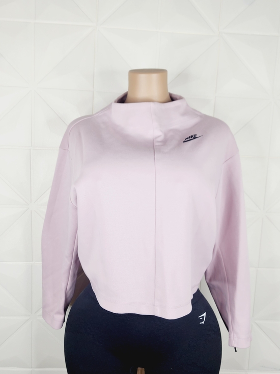 Nike Tops - Nike Sportswear Tech Fleece Wom Cropped Mock-Neck Pullover